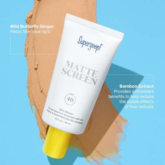π Supergoop! 100% Mineral Mattescreen Sunscreen SPF 40 - Picture 2 of 8